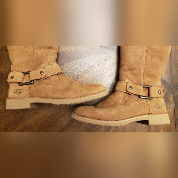 UGG Braiden Boots In Chestnut Womens Size 8 - Picture 14 of 15